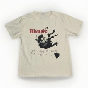 Rhude Graphic T-Shirt White Large 22x29 Streetwear Designer Tee